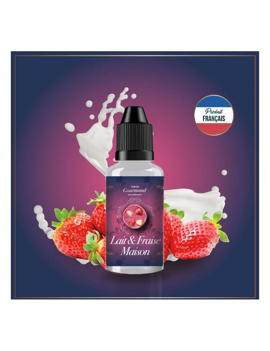 Konzentrat Lait et Fraise Maison 30ml - Cœur Gourmand Grand Réserve - Made In Vape - DIY-Aroma