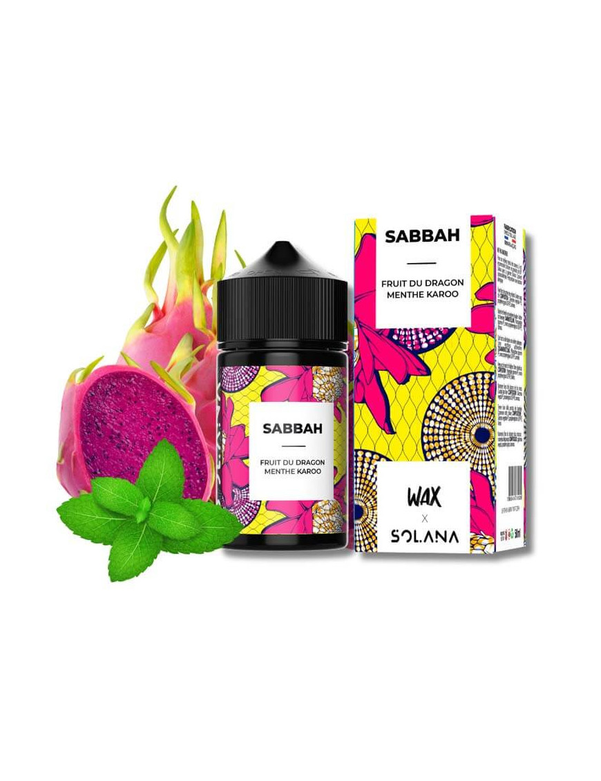 Sabbah 50 ml – 0 mg Nikotin | Wax – Solana – Drachenfrucht Karoo-Minze Liquid
