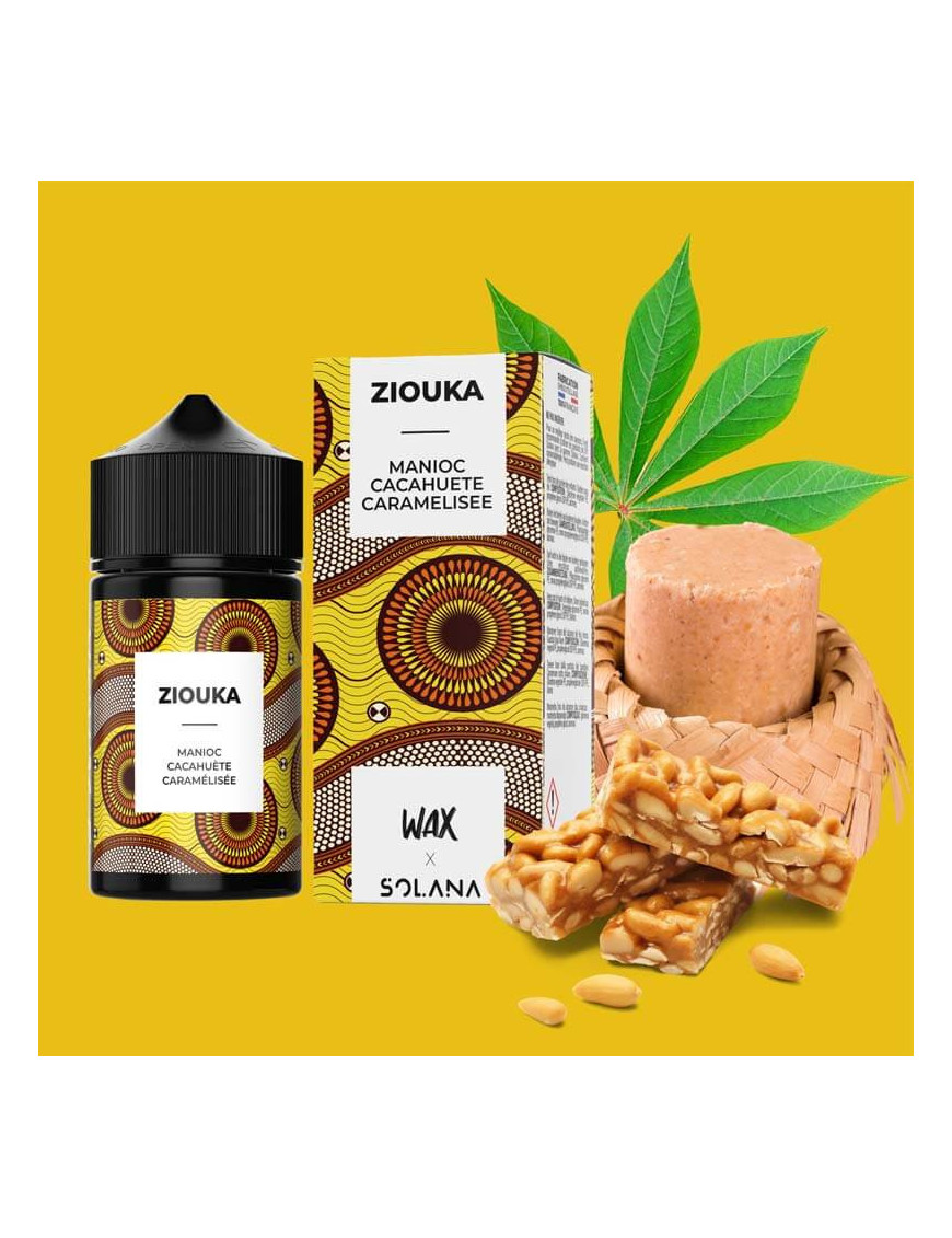 Ziouka 50 ml – 0 mg Nikotin | Wax – Solana – Maniok Erdnuss Liquid