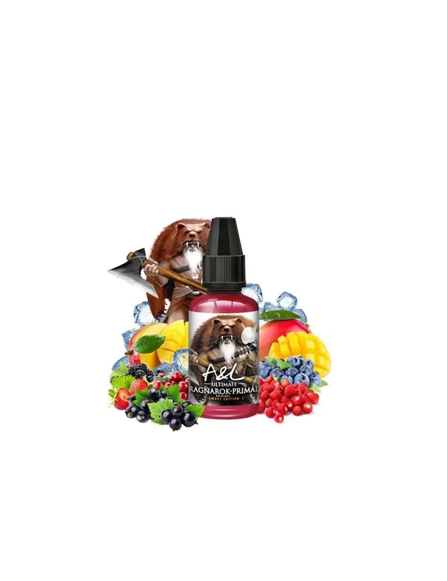 Konzentrat Ragnarok Primal Sweet Edition 30ml - Ultimate von A&L: Fruchtige Mango und rote Beeren mit Frischeeffekt
