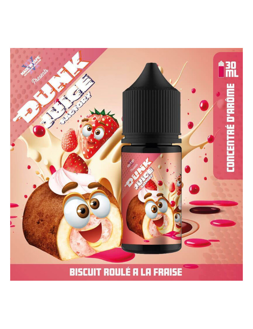 Konzentrat Erdbeer-Biskuitrolle 30ml - Dunk Juice Factory - Made In Vape