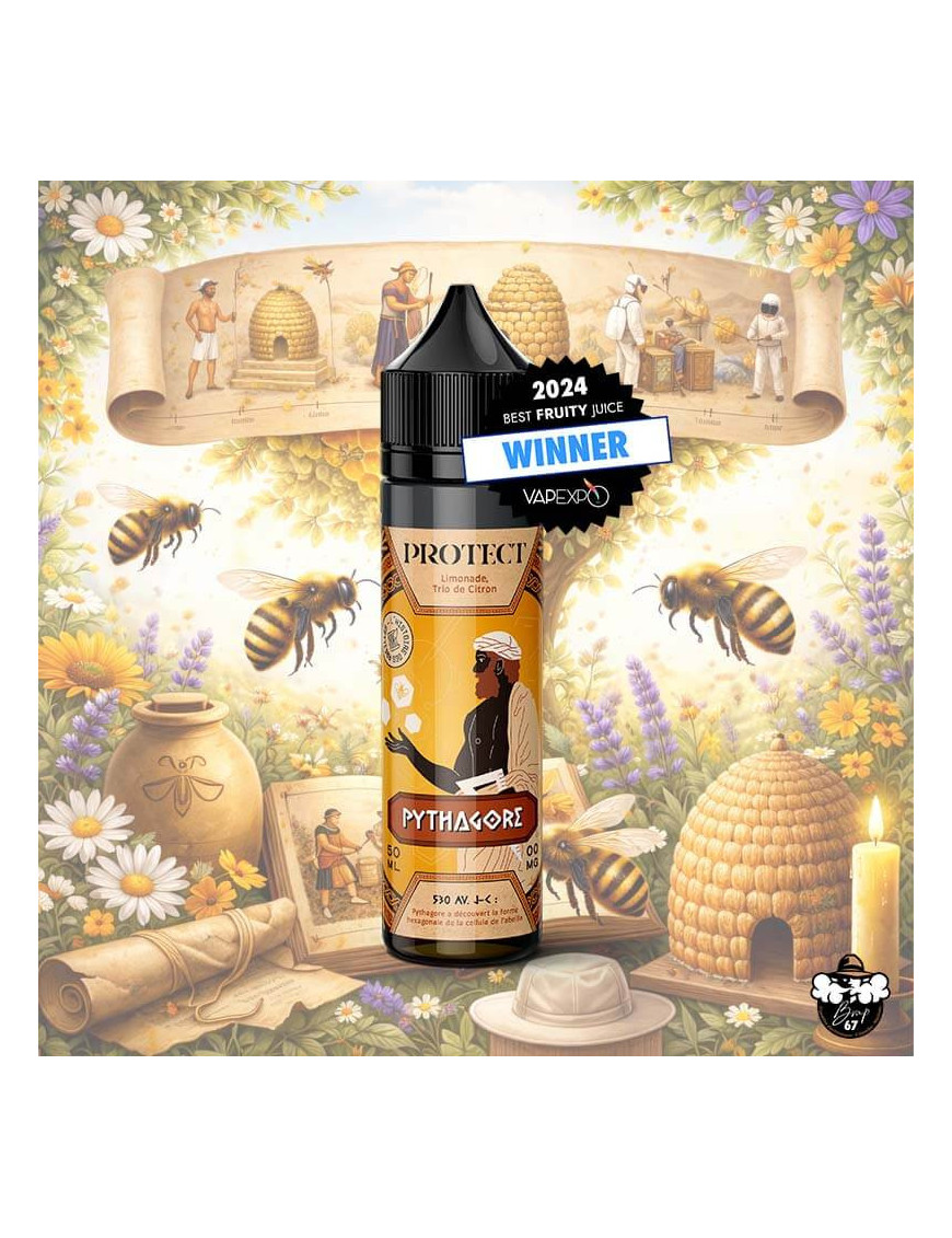Pythagore 50 ml – E‑liquide Limonade Trio de Citrons – Mellifère Protect