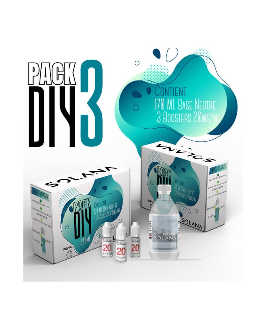 Pack DIY Solana 3/6/9/12 mg - Base + Boosters