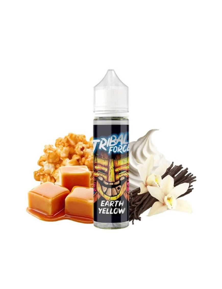 Earth Yellow 0mg 50ml - Tribal Force | E-Liquid Popcorn, Vanille-Custard und Karamell