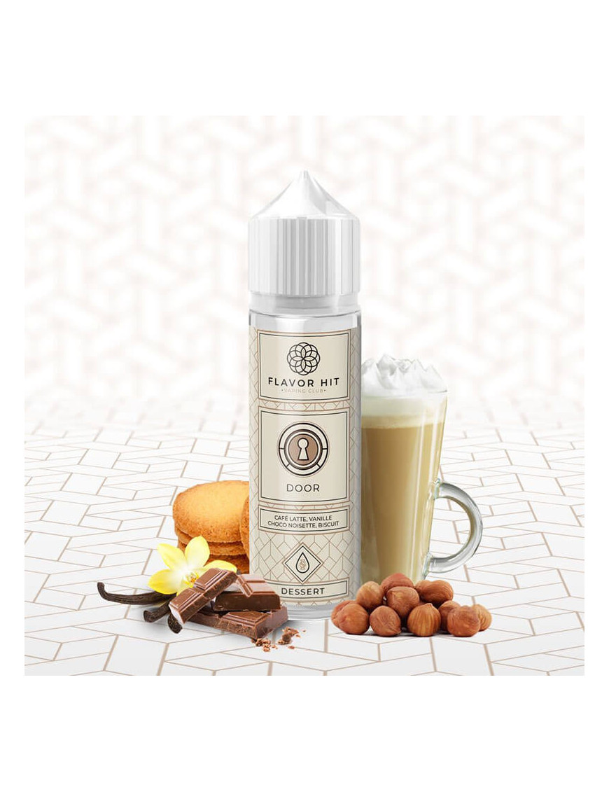 Secret Door 0mg 50ml - Flavor Hit | E-Liquid Café Latte, Vanille, Schokolade-Haselnuss und Keks