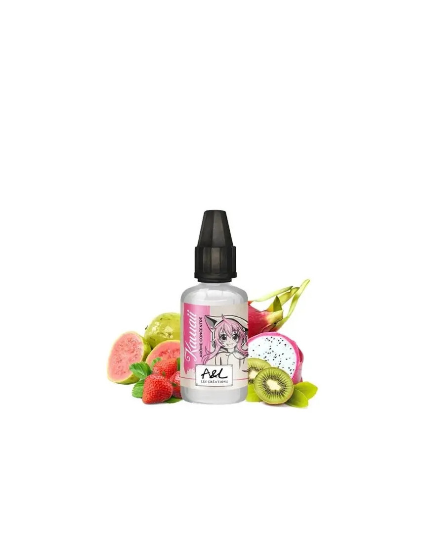 Concentré Kawaii 30ml - Arôme kiwi, fraise, fruit du dragon et goyave par A&L