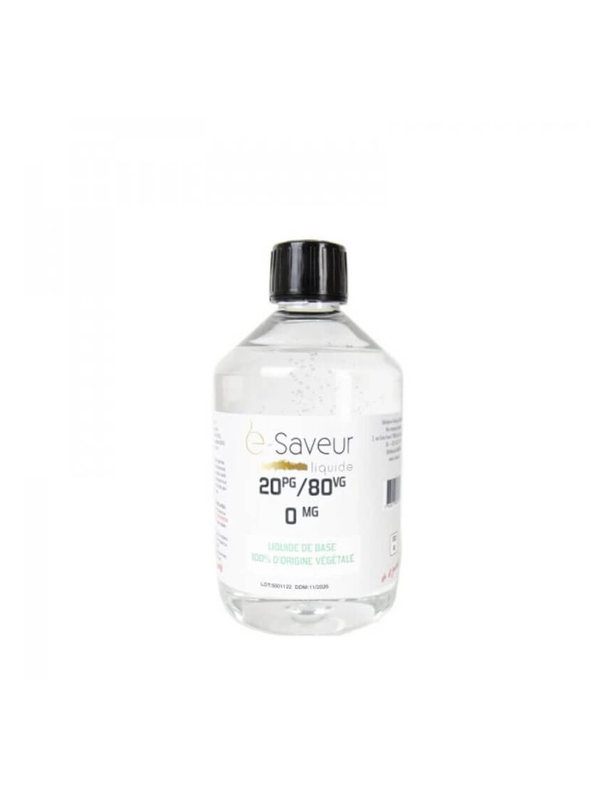 Basis 20PG / 80VG 500ml – e-Saveur