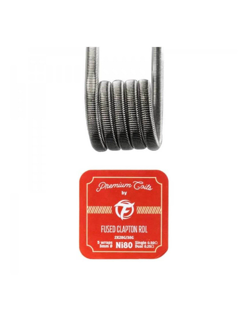 Fused Clapton RDL Ni80 0.50Ω Neue Version (10 Stück) – Fumytech